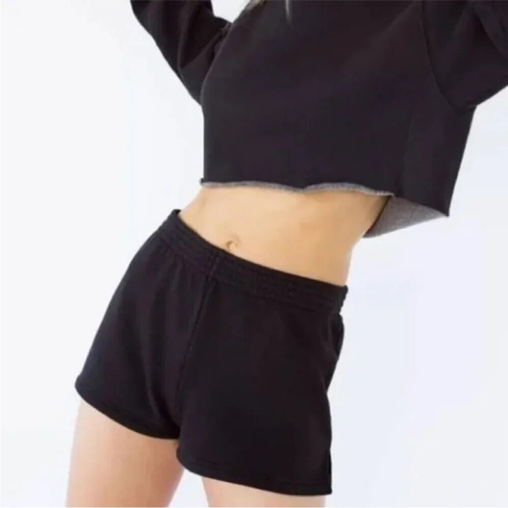 Aritzia TNA Cozy Perfect Shorts Black Women's X-Small fleece loungewear athletic